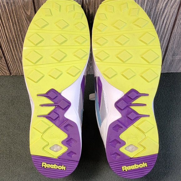 Reebok Pyro DV7292 Men's Trainers White/Blue/Purple/Yellow Sz 9.5 - Picture 9 of 11